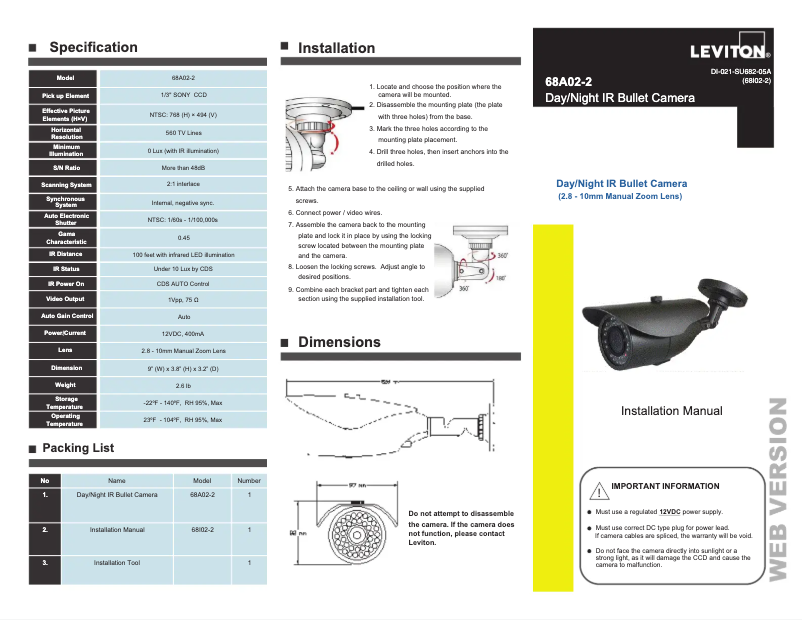 Image de la première page du manuel de l'appareil 68A02-2