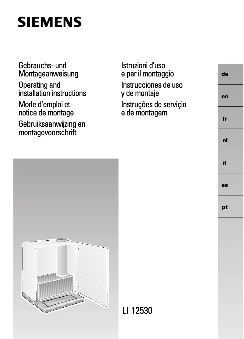 Page 1 de la notice Manuel utilisateur Siemens LI12530
