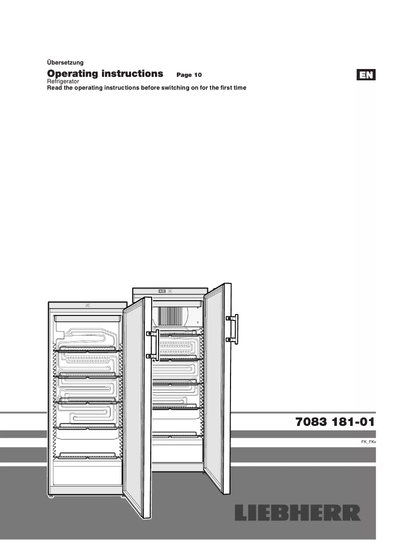 Page 1 de la notice Manuel utilisateur Liebherr FK 5442