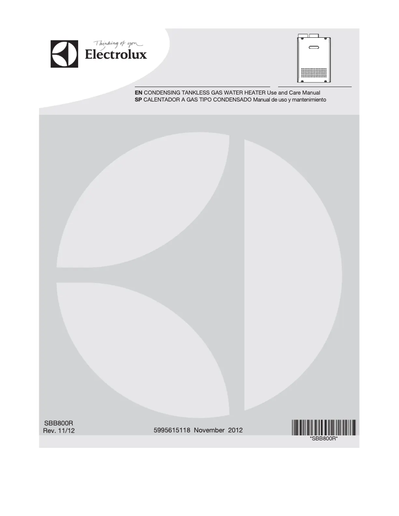 Page n°1 - Manuel utilisateur Electrolux EP19WI30ls