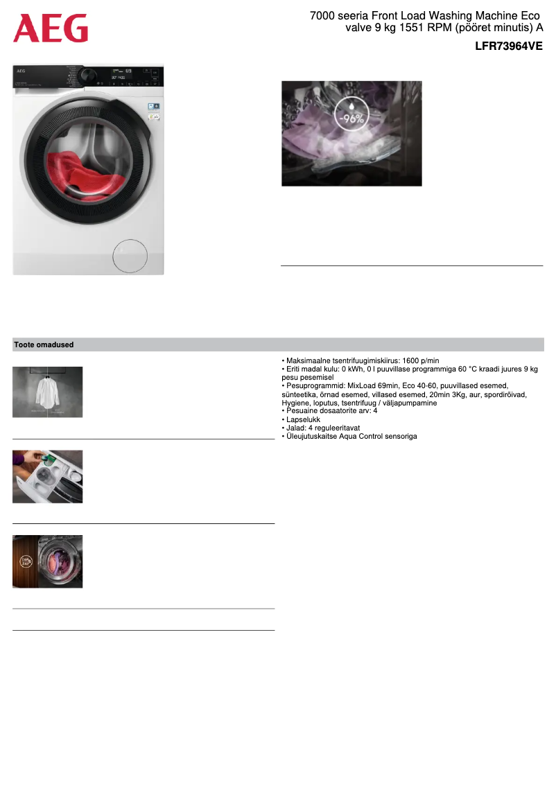 Image de la première page du manuel de l'appareil LFR73964VE