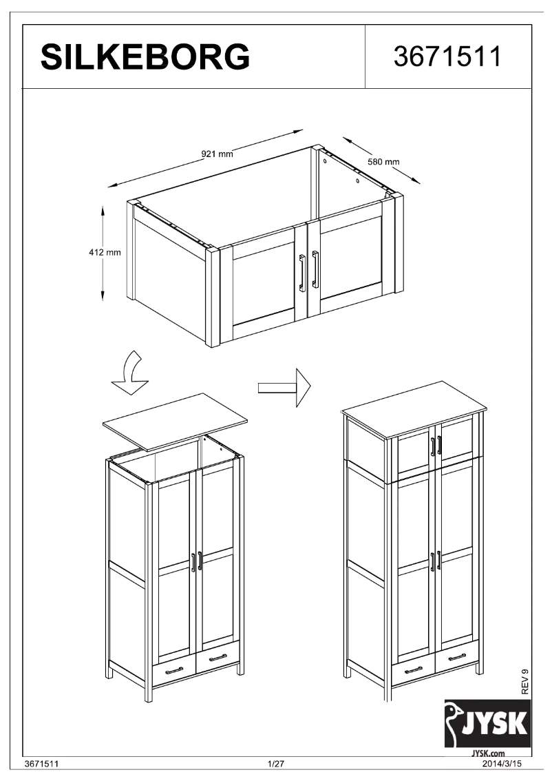 Image de la première page du manuel de l'appareil Silkeborg (97x43x61)