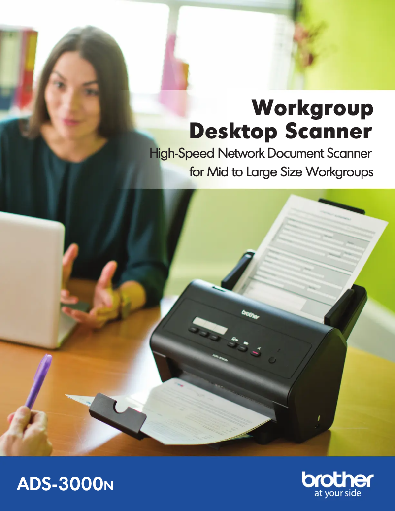 Image de la première page du manuel de l'appareil ImageCenter ADS-3000n