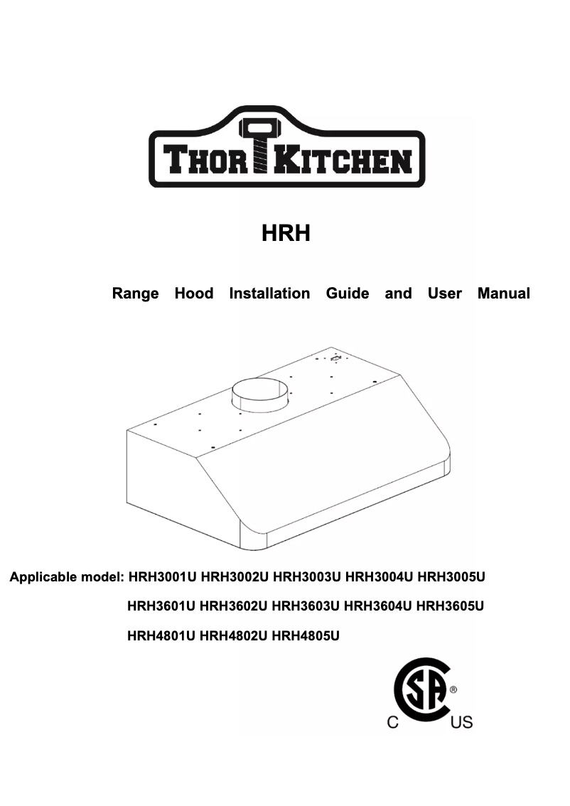 Page n°1 - Manuel utilisateur Thor HRH3603U