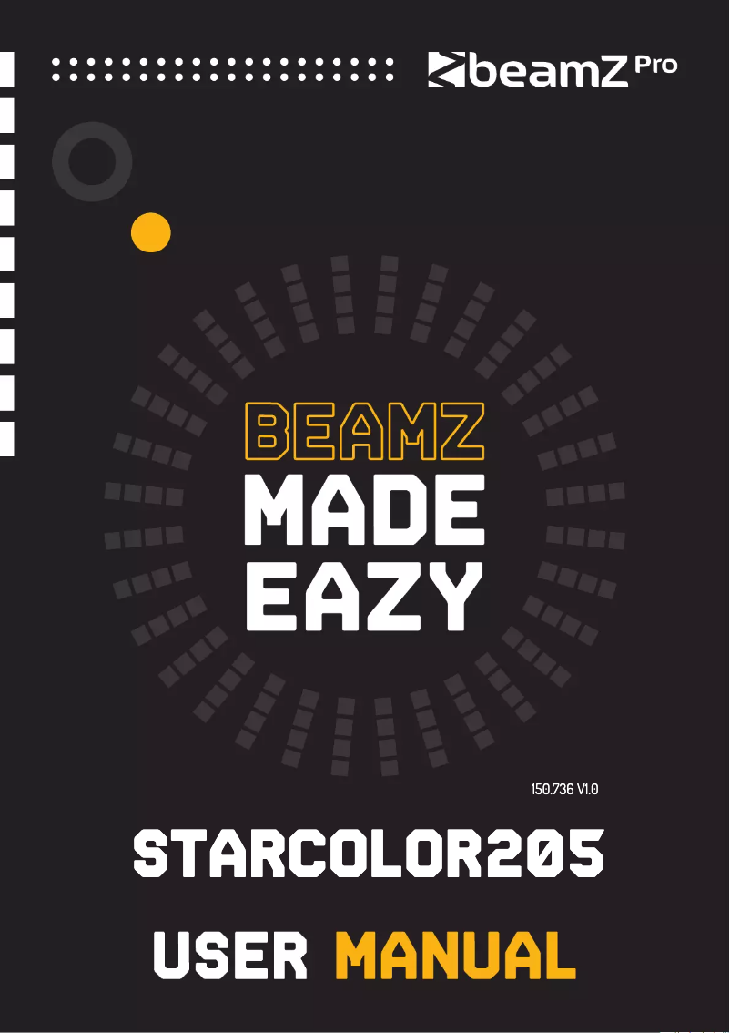 Page 1 de la notice Manuel utilisateur BeamZ StarColor205