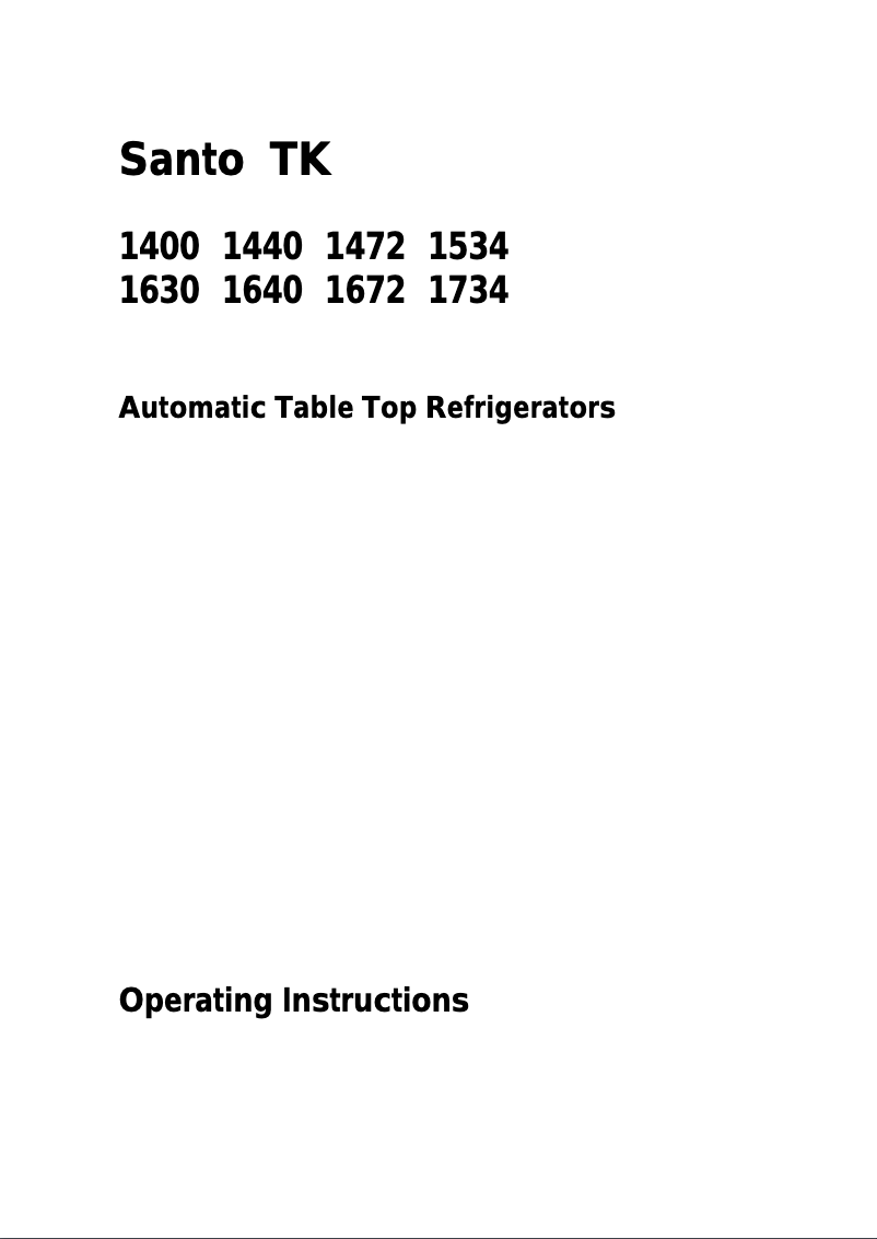 Page n°1 - Manuel utilisateur AEG Santo 1400 TK