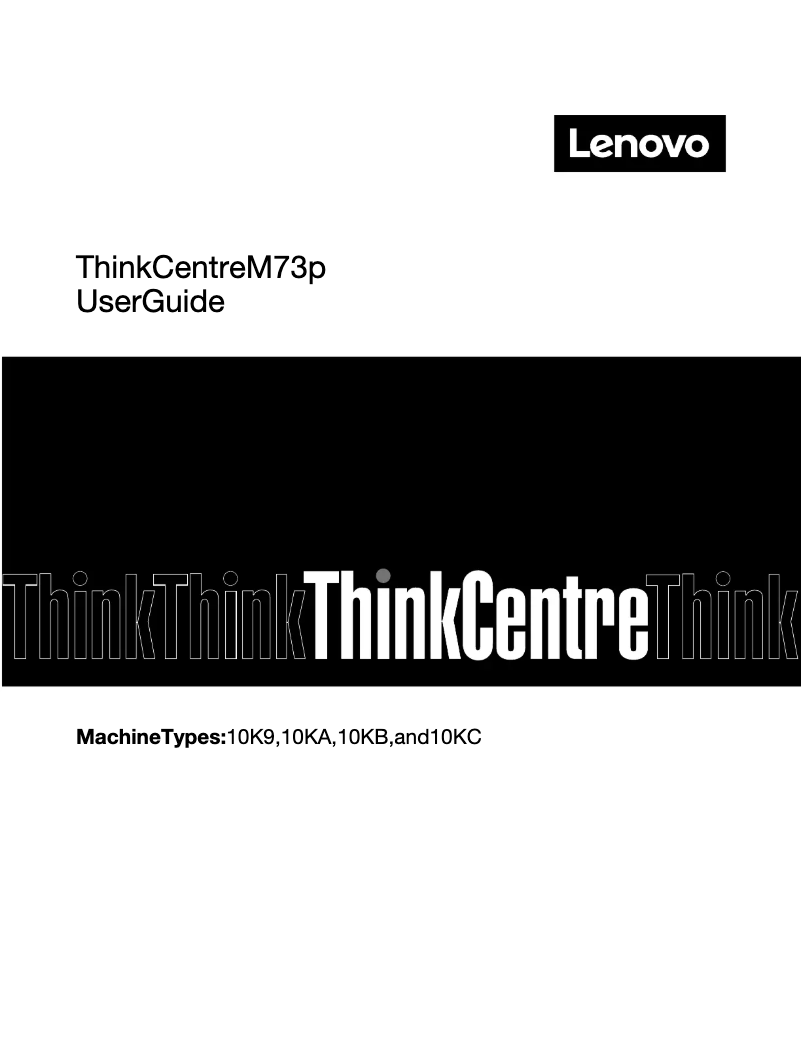 Image de la première page du manuel de l'appareil Thinkcentre M73p
