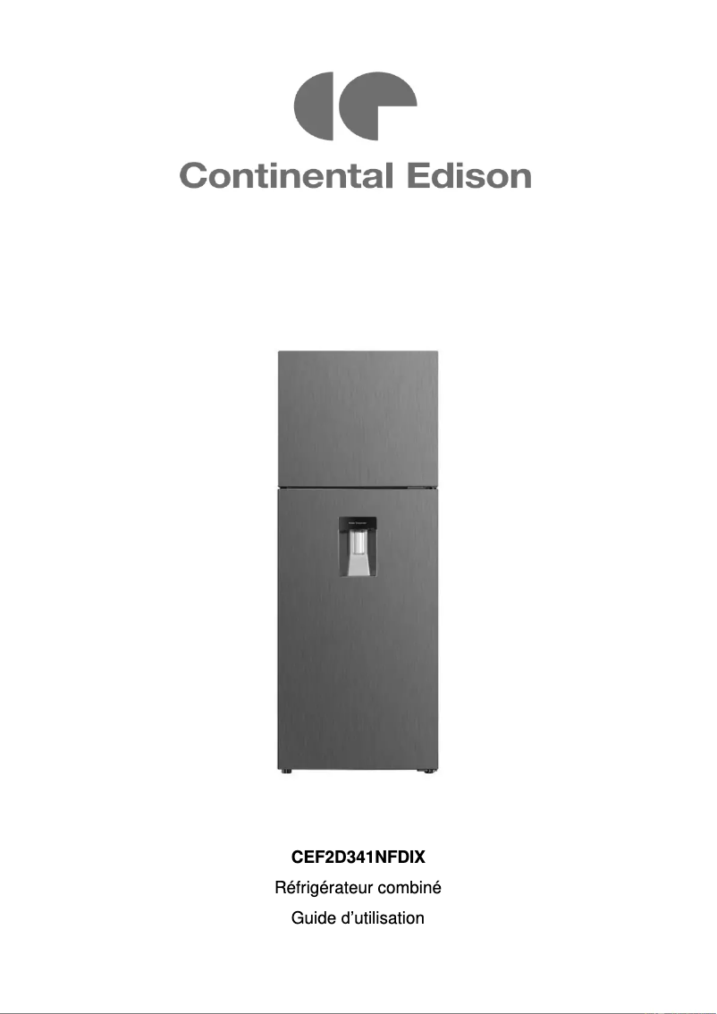 Page n°1 - Manuel utilisateur Continental Edison CEF2D341NFDIX