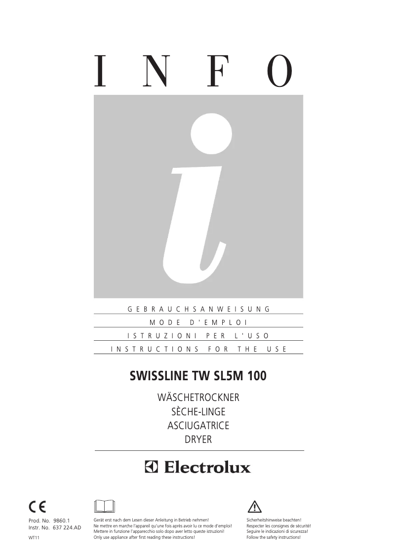 Página 1 del manual Manual de usuario Electrolux TWSL5M100