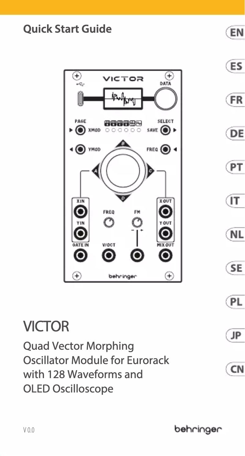 Página 1 del manual Manual de usuario Behringer VICTOR