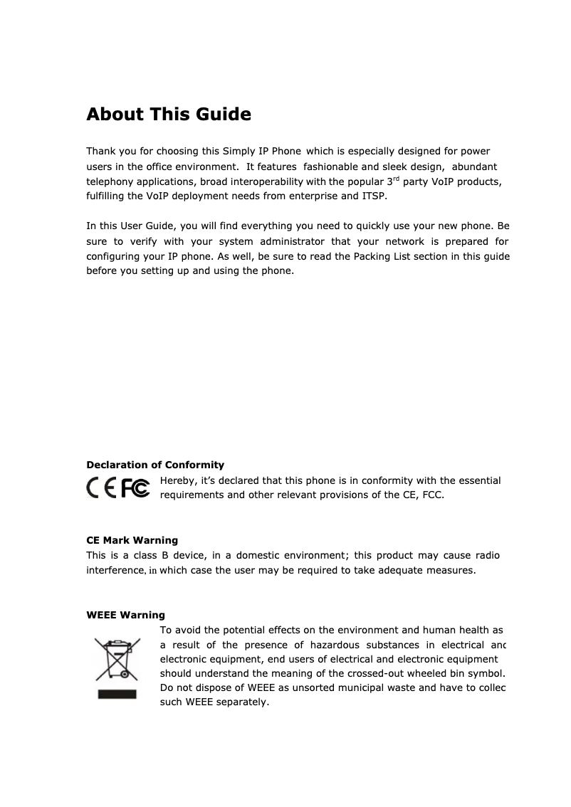 Página 1 del manual Manual de usuario Yealink SIP-T18p