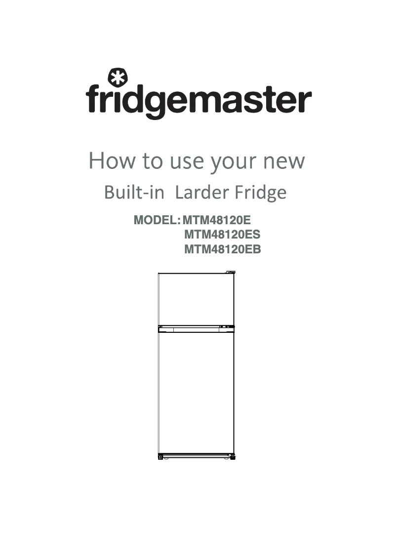 Page n°1 - Manuel utilisateur Fridgemaster MTM48120ES