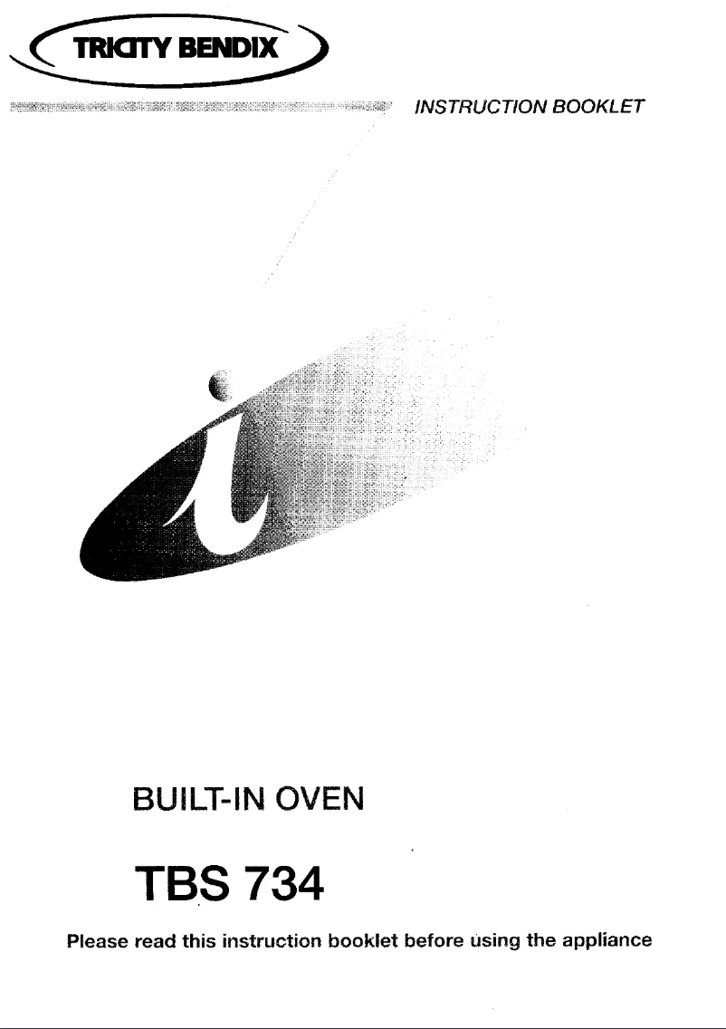 Page 1 de la notice Manuel utilisateur Tricity Bendix TBS734BL1