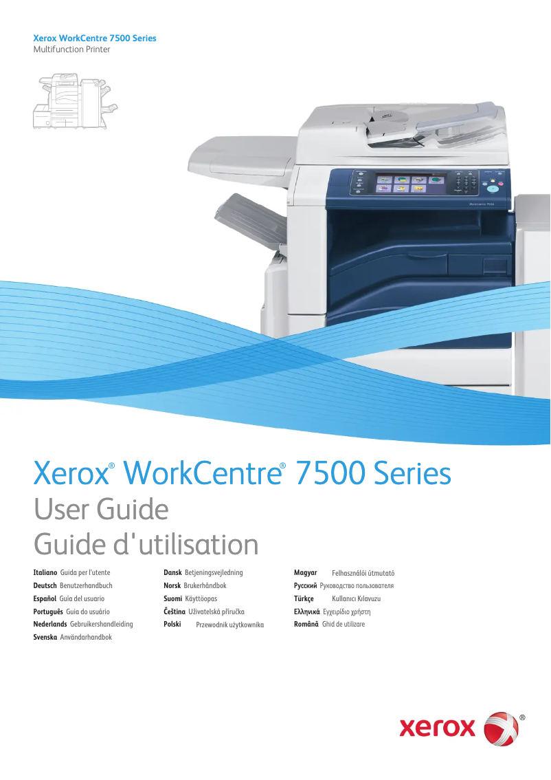 Page 1 de la notice Manuel utilisateur Xerox WorkCentre 7525