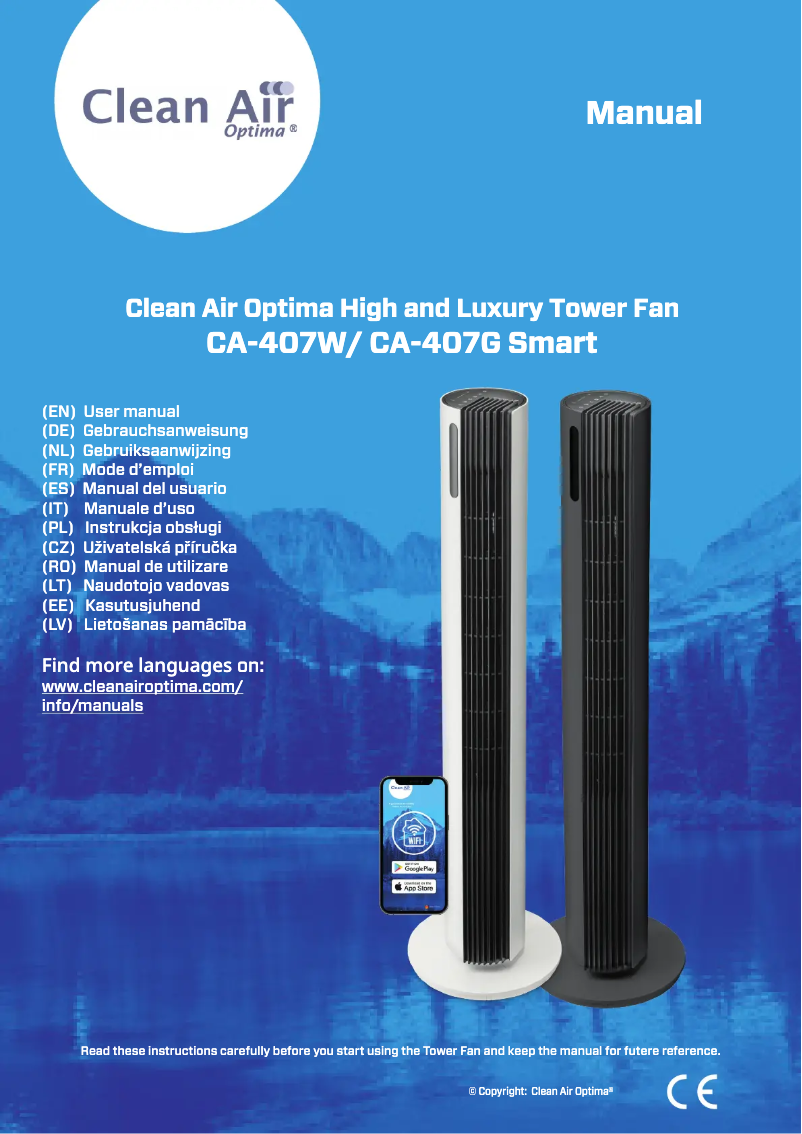 Page n°1 - Manuel utilisateur Clean Air Optima CA-407G Smart
