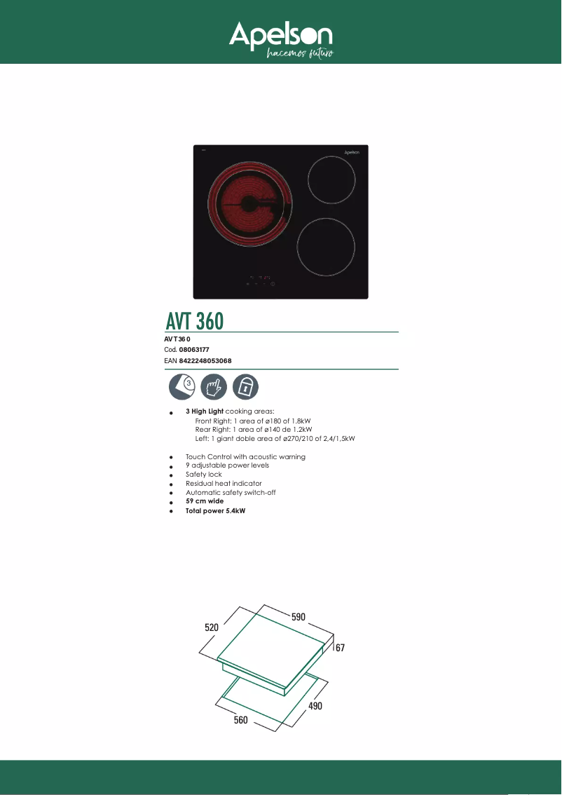 Page 1 de la notice Manuel utilisateur Apelson AVT 360