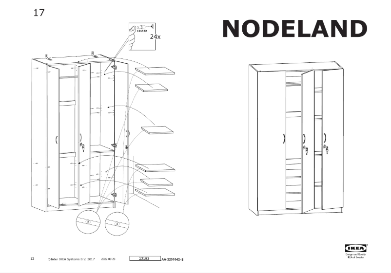 Página 1 del manual Manual de usuario Ikea NODELAND 404.170.92