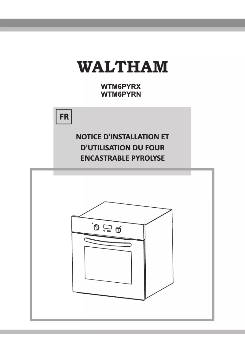 Page 1 de la notice Manuel utilisateur Waltham WTM6PYRN