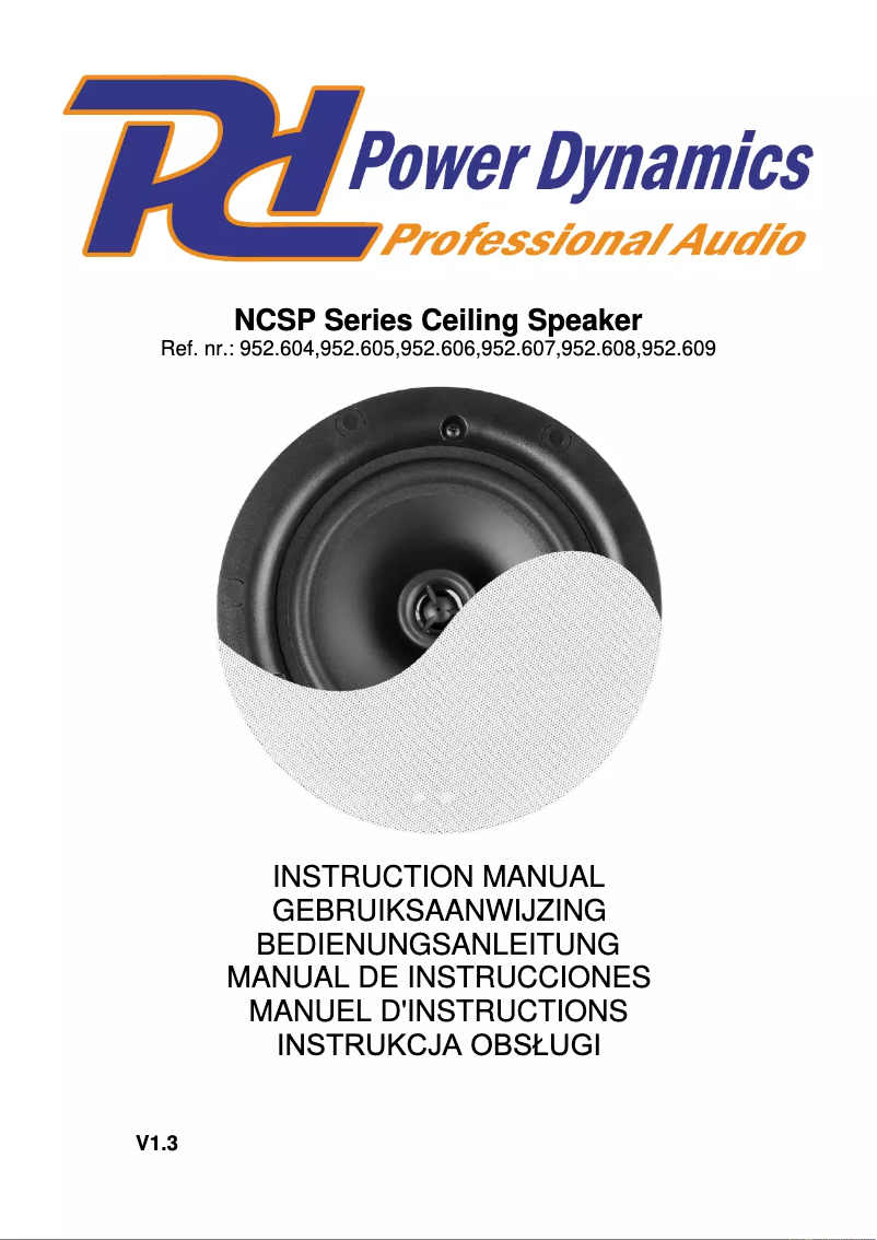 Page n°1 - Manuel utilisateur Power Dynamics NCSP5