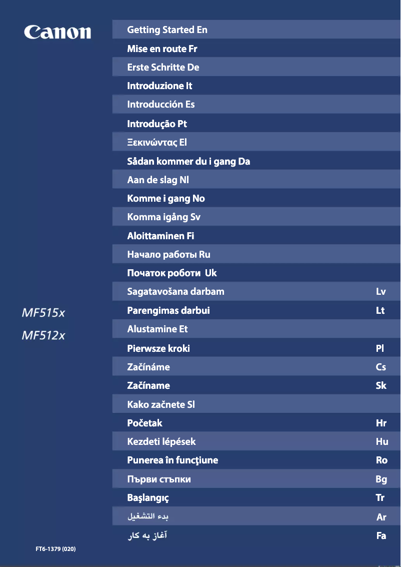 Page n°1 - Manuel utilisateur Canon i-SENSYS MF512x