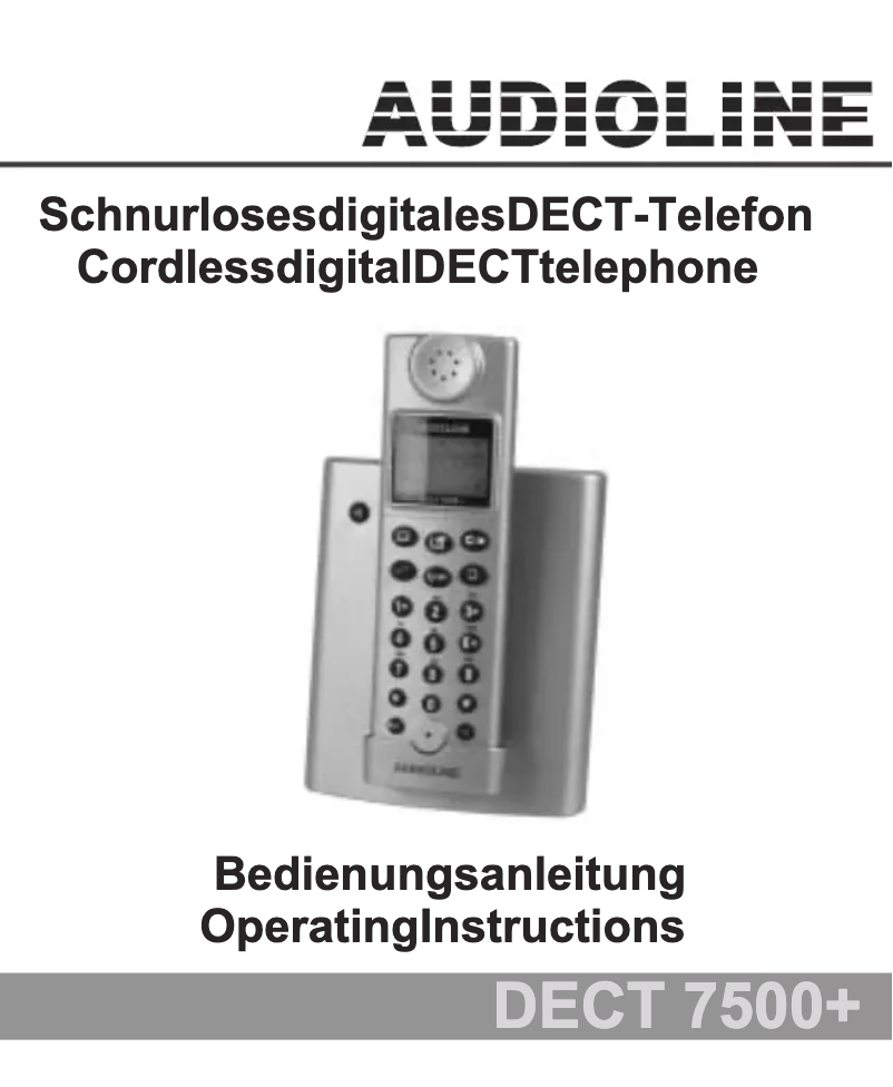 Imagen de la primera página del manual del dispositivo DECT 7500 plus
