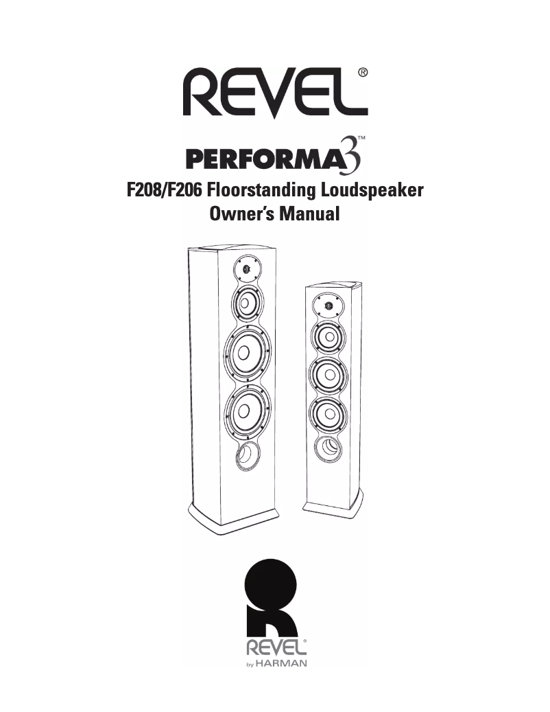Page n°1 - Manuel utilisateur Revel Performa 3 F206