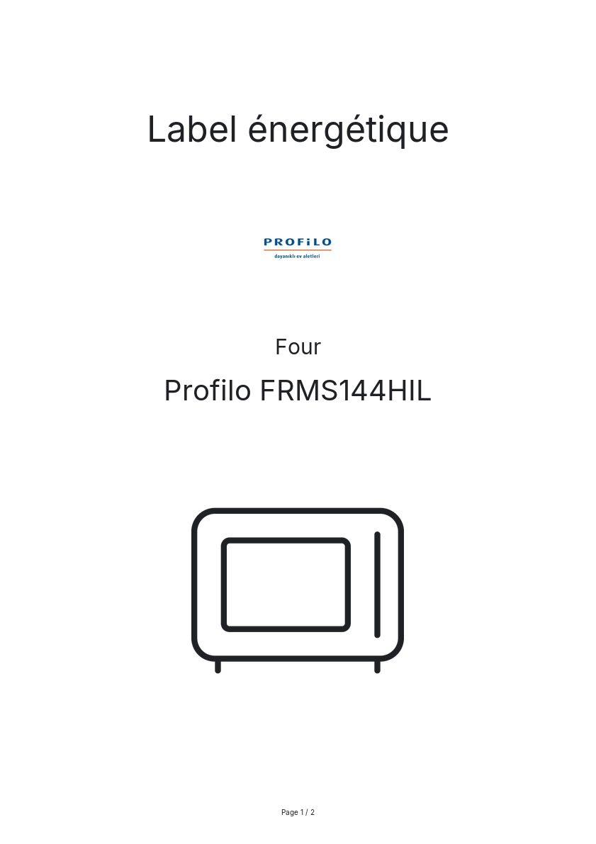 Image de la première page du manuel de l'appareil FRMS144HIL