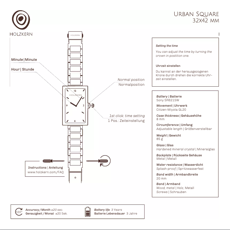 Page 1 de la notice Manuel utilisateur Holzkern Mayor