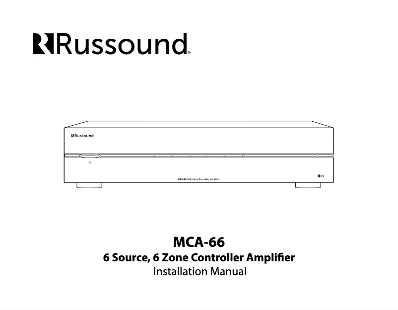 Page n°1 - Manuel utilisateur Russound MCA-66