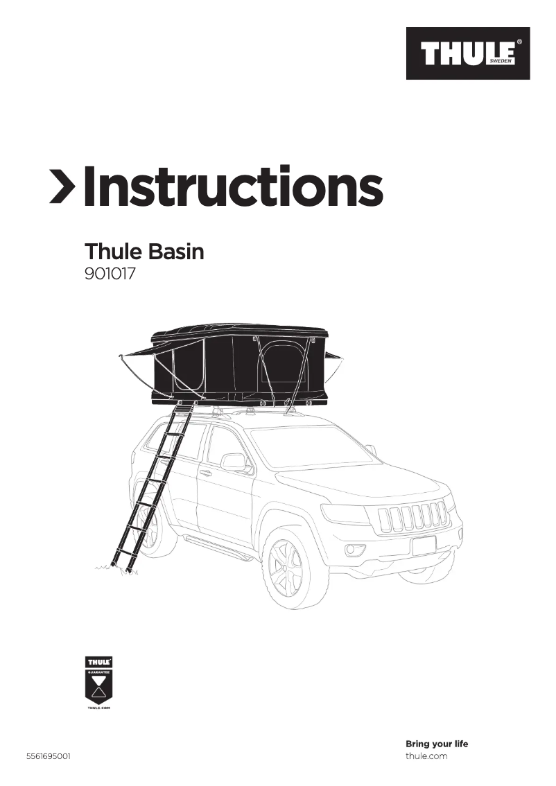 Page 1 de la notice Manuel utilisateur Thule Basin