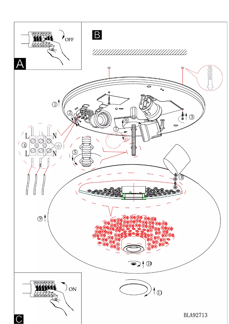 Page 1 de la notice Manuel utilisateur Eglo Ellera