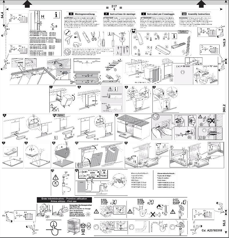 Page n°1 - Guide d'installation Electrolux GA55SLV