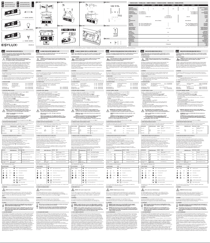 Page 1 de la notice Manuel utilisateur Esylux SLA FLPi SC