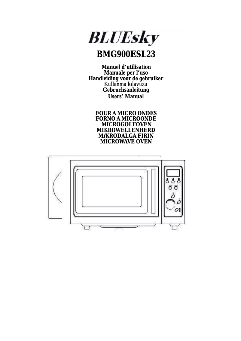 Page 1 de la notice Manuel utilisateur Bluesky BMG900ESL23