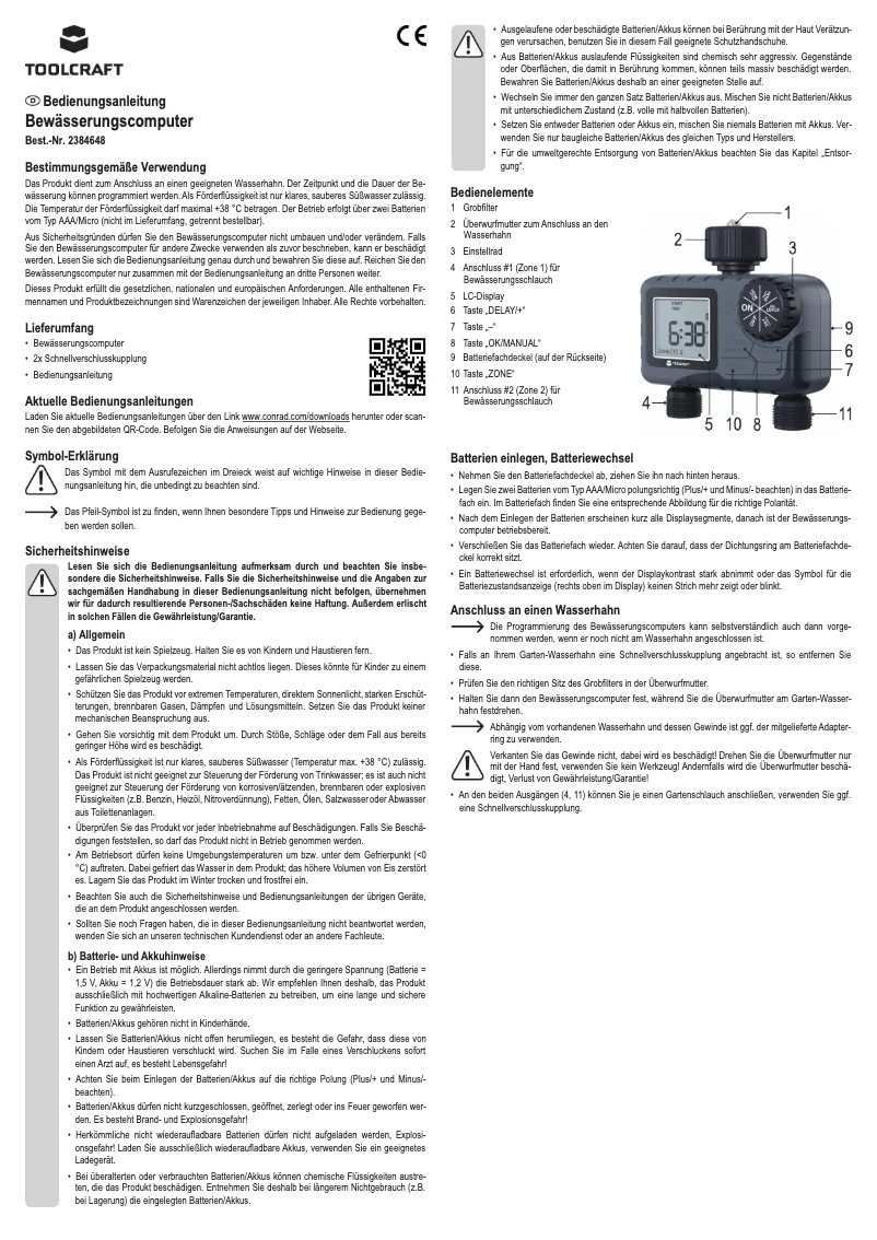 Page 1 de la notice Manuel utilisateur Toolcraft Duo TO-7153944