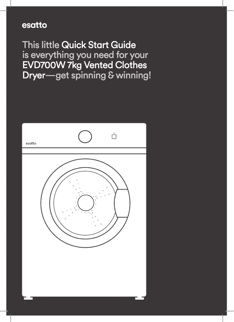 Página 1 del manual Guía de inicio rápido Esatto EVD700W