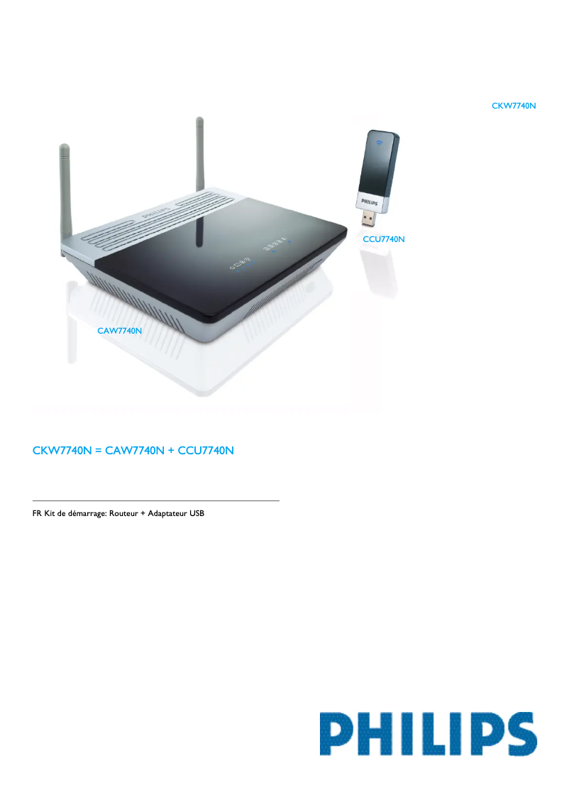 Page 1 de la notice Mode d'emploi Philips CKW7740N