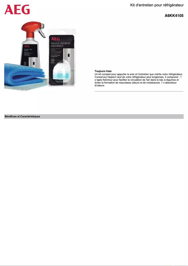 Página 1 del manual Manual de usuario AEG A6KK4105