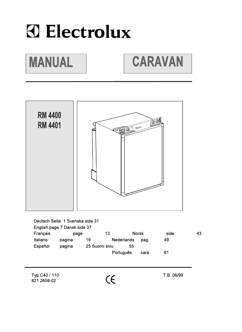 Página 1 del manual Manual de usuario Electrolux RM 4401
