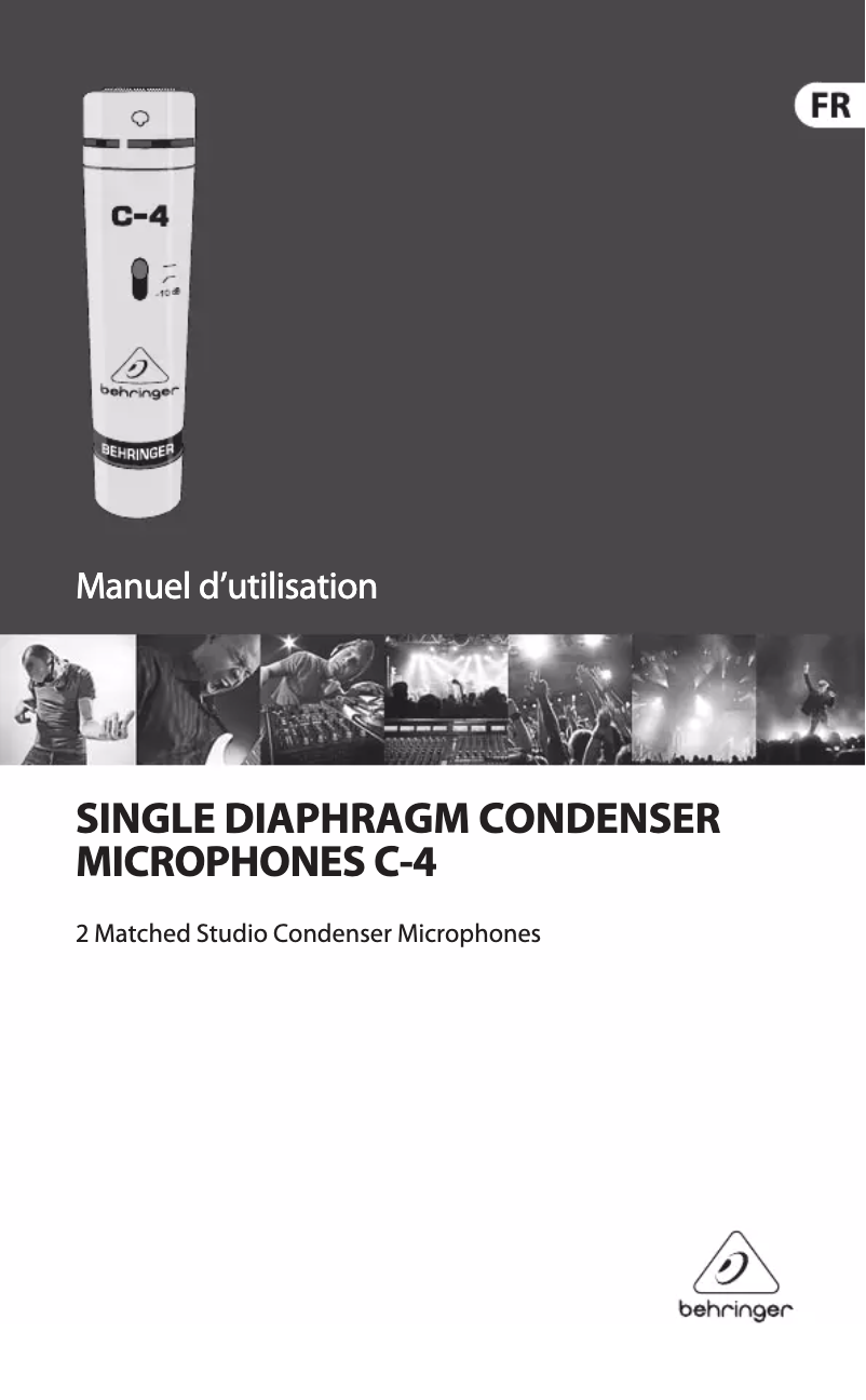 Page 1 de la notice Manuel utilisateur Behringer C-4