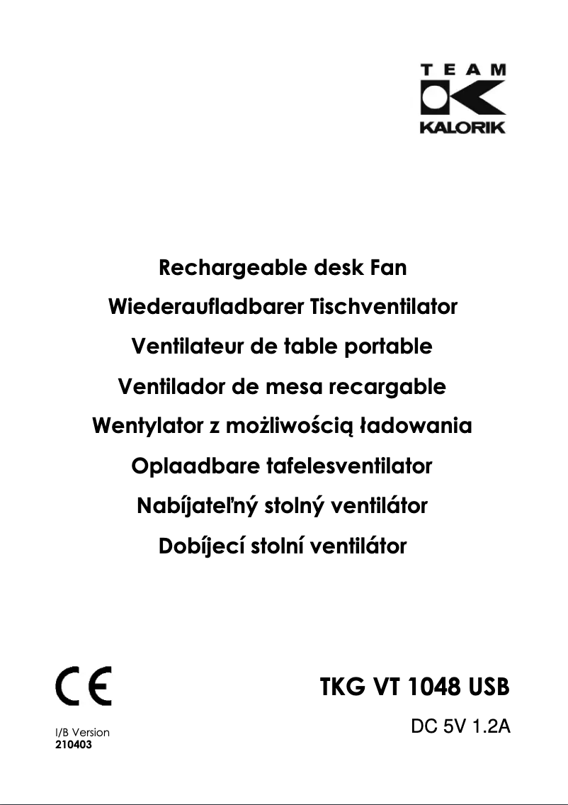 Imagen de la primera página del manual del dispositivo TKG VT 1048 USB