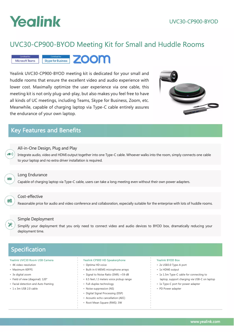 Image de la première page du manuel de l'appareil UVC30-CP900-BYOD