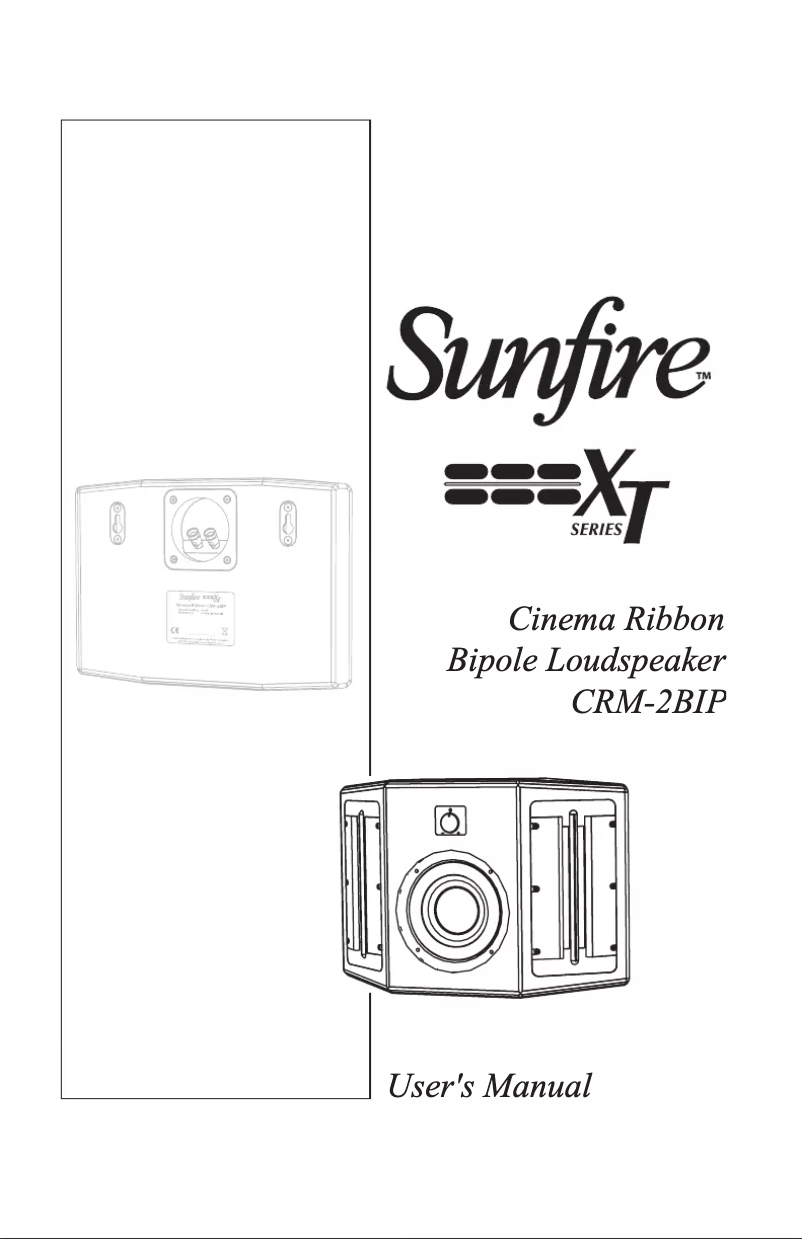 Page 1 de la notice Manuel utilisateur Sunfire Cinema Ribbon CRM-2BIP