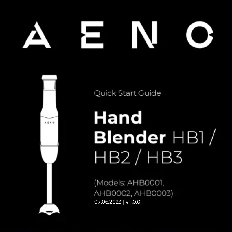 Page n°1 - Guide de démarrage rapide AENO HB1
