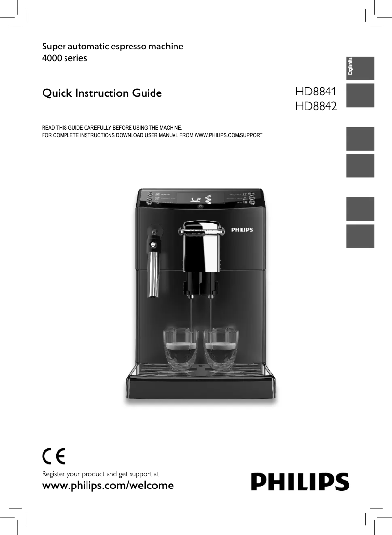 Page 1 de la notice Manuel utilisateur Philips 4000 series HD8842