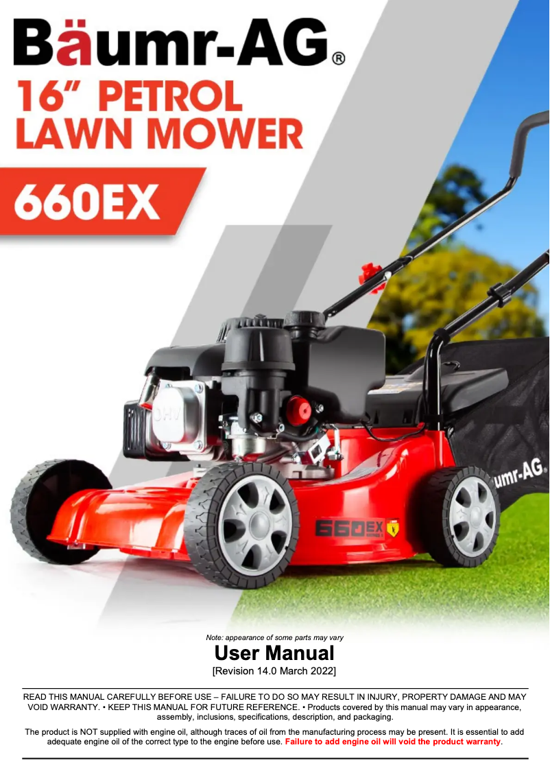 Página 1 del manual Manual de usuario Baumr-AG 660EX