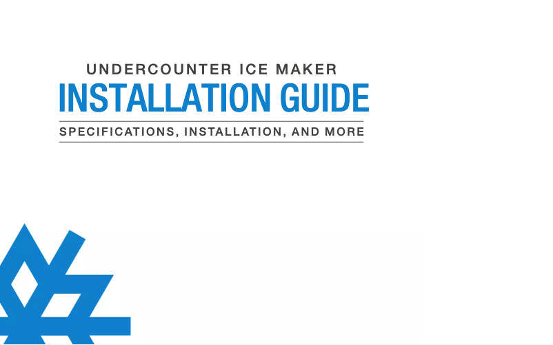 Page 1 de la notice Guide d'installation Sub-Zero UC-15IP