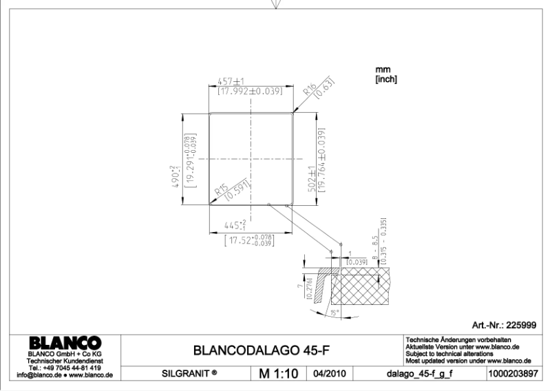 Page 1 de la notice Manuel utilisateur BLANCO DALAGO 45-F