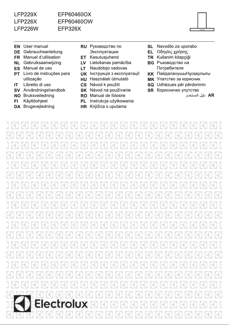 Page 1 de la notice Manuel utilisateur Electrolux EFP326X