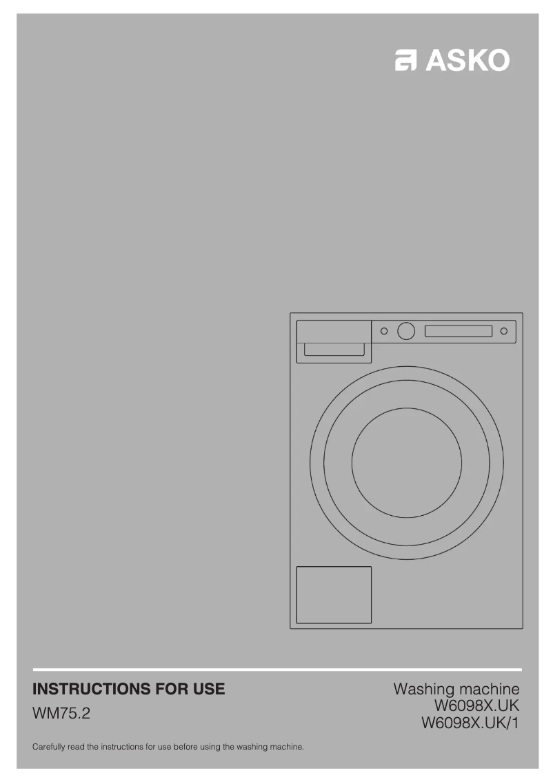 Image de la première page du manuel de l'appareil W6098X.S